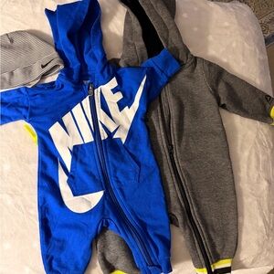 Nike Blue and Gray Kids Footie Set